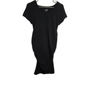 Isabel Maternity Body Con Black Dress Size M